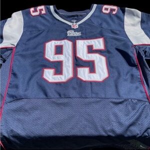 New England Patriots Jones #95 Nike On Field Jersey w/Patches size 52 in EUC